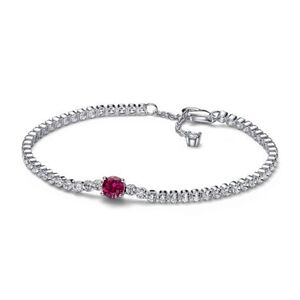 Pandora Red Sparkling Round Pavé Tennis Bracelet